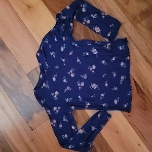 Girls lettuce edge long sleeve top